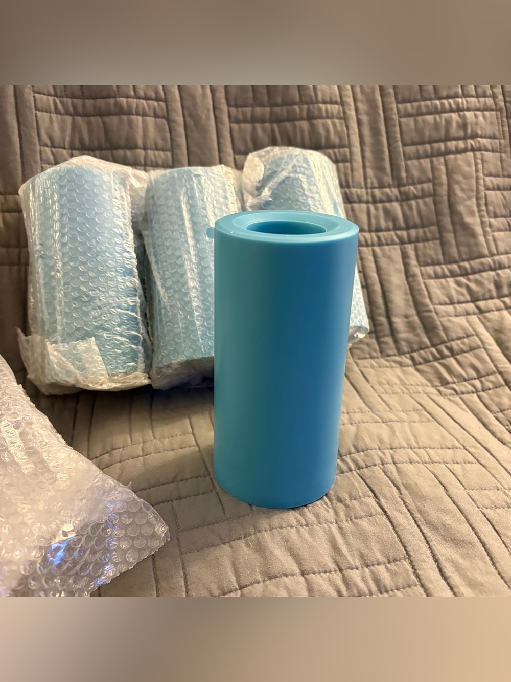 Candle Impressions Flameless Candles Blue Set of 4 - 6" Coastal Beach Wedding